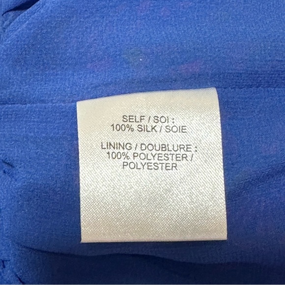 Tanya Taylor Yvette floral confetti cerulean print ruffle hem silk dress, size 6 - Picture 9 of 11